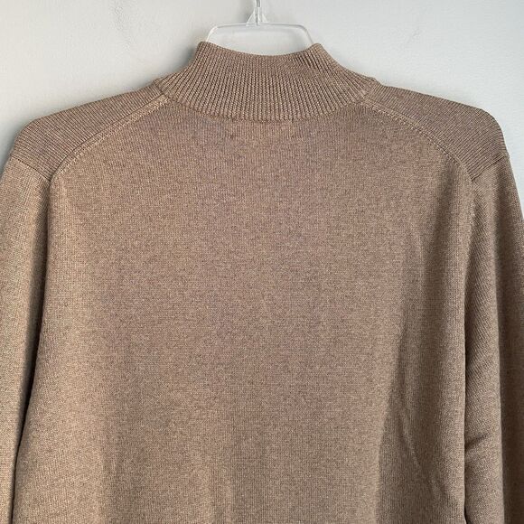 Brooks Brothers 100% Merino Wool Sweater Men's L Beige Extra Fine Italian - Picture 8 of 12